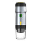 Silver 3-in-1 Portable Electric Espresso Maker - Rechargeable Travel Coffee Machine for Capsules & Ground Coffee