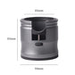 Dark Grey Round Professional Aluminum Espresso Tamping Station - Adjustable Portafilter Holder Stand