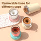 Light Yellow 316 Stainless Steel Rechargeable Electric Self-Stirring Mug - 420ml Automatic Mixing Cup with Magnetic Rotor