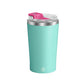 Light Blue 316 Stainless Steel Rechargeable Electric Self-Stirring Mug - 420ml Automatic Mixing Cup with Magnetic Rotor