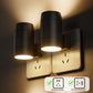 Adjustable Brightness Plug-In Night Light - Rotatable Motion Sensor Light for Hallway, Living Room, and Bedroom