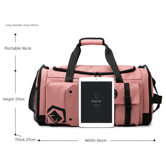 Dark or Deep Green Capacity Travel Duffel Bag - Unisex - Multi-Color - 56x29x27cm