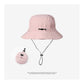 Pink 2pcs Waterproof Bucket Hat - Foldable Outdoor Sun Hat - 55-59cm - with Chinstrap