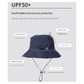 Pink 2pcs Waterproof Bucket Hat - Foldable Outdoor Sun Hat - 55-59cm - with Chinstrap
