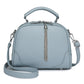 Blue Chic Mini Round Crossbody Bag for Women - Elegant Handbag with Tassel Accent