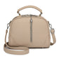 Khaki Chic Mini Round Crossbody Bag for Women - Elegant Handbag with Tassel Accent