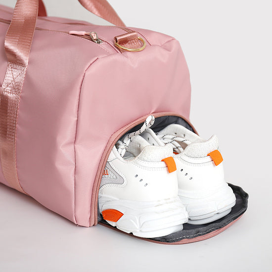 Pink Dry Wet Separation Gym Bag - Women&