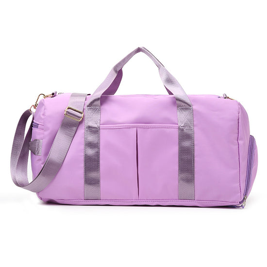 Purple Dry Wet Separation Gym Bag - Women&