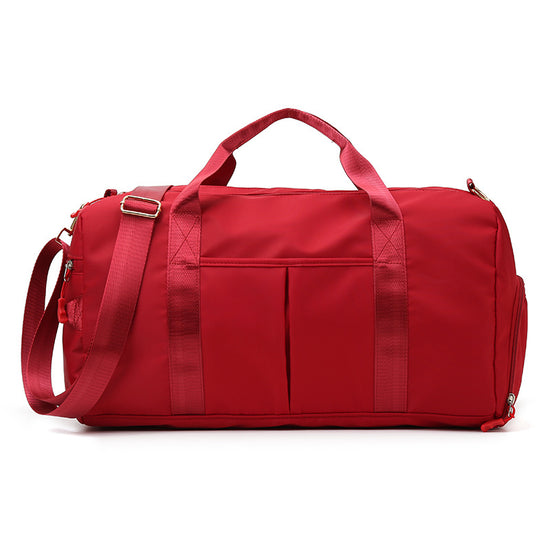Red Dry Wet Separation Gym Bag - Women&