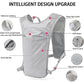 Grey Cycling Running Hiking Backpack - Breathable Hydration Pack with Vest Design for Biking, Marathon & Outdoor Sports
