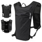 Black Cycling Running Hiking Backpack - Breathable Hydration Pack with Vest Design for Biking, Marathon & Outdoor Sports