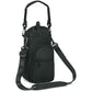 Black Insulated Cup Holder Bag with Adjustable Strap - Water Bottle Carrier with Lock Drawstring & Heatproof Handle