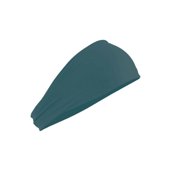 Dark Green 5-Pack Wide Sports Headbands for Women - Non-Slip Yoga Headwraps with Sweat-Wicking Fabric (88% Nylon+12% Spandex)