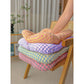 M Yellow-purple All-Season Pet Bed - Soft Washable Dog & Cat Mat with Comfortable Cushion - Warm Winter Padding for Small to Large Pets
