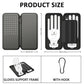 Grey Golf Glove Bag with Dual Glove Support Frame & Hook - Convenient Storage for Tees, Ball Markers and Golf Accessories