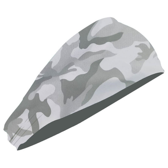 Camouflage Beige 5-Pack Wide Sports Headbands for Women - Non-Slip Yoga Headwraps with Sweat-Wicking Fabric (88% Nylon+12% Spandex)