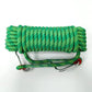 Green Polyester (for home use) Without Wire Core Heavy Duty Adjustable Clothesline Set (2 Pack) - 15 Steel Wire Core Nylon Rope with Hooks for Outdoor & Camping