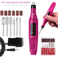Regular Set Portable Electric Nail Drill Kit - USB Manicure Pedicure Polishing & Shaping Tool Set