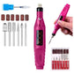 Regular Set With Corn Head Portable Electric Nail Drill Kit - USB Manicure Pedicure Polishing & Shaping Tool Set