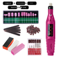 Ceramics (7-in-1) Electric Nail Drill Kit - USB Manicure Pedicure Polishing & Shaping Tool Set