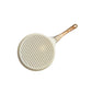 Beige Steak + Wood Grain Handle (Gas Model) Non-Stick Pancake Pan - 7-Hole Fun Shapes Breakfast Griddle (27cm)