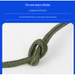 Green With Wire Core Heavy Duty Adjustable Clothesline Set (4 Pack) - 15m Steel Wire Core Nylon Rope with Hooks for Outdoor & Camping
