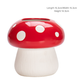 Big Size Red Whimsical Ceramic Mushroom Vase - Decorative Floral & Hydroponic Planter