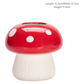Middle Size Red Whimsical Ceramic Mushroom Vase - Decorative Floral & Hydroponic Planter