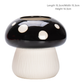 Big Size Black Whimsical Ceramic Mushroom Vase - Decorative Floral & Hydroponic Planter