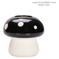 Middle Size Black Whimsical Ceramic Mushroom Vase - Decorative Floral & Hydroponic Planter