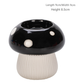 Small Size Black Whimsical Ceramic Mushroom Vase - Decorative Floral & Hydroponic Planter