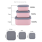 Purple 3-Piece Stackable Silicone Food Storage Container Set - Microwave Safe Lunch Boxes (300/700/1300ml)