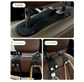 Grey Heavy Duty Car Headrest Hooks (Set of 4 Units) - PU Leather Seat Back Organizer Hangers