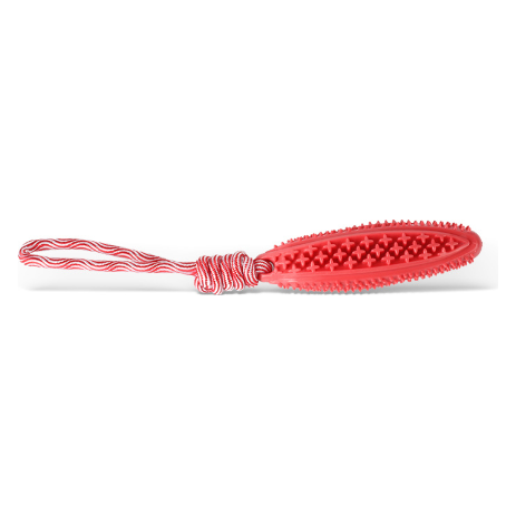 Red Star Long Olive Durable Cotton Rope Dog Toy Set (2-Pack) - Chew, Tug & Treat Dispensing Ball for Dental Health