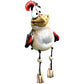 Red Quirky Resin Rooster Figurine Set (2-Pack) - Novelty Chicken Home Decor Ornaments