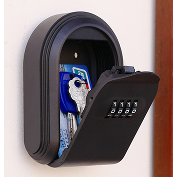 Black 3PCS Wall Mount Plastic Combination Key Lock Box - Secure Key Safe Storage Box