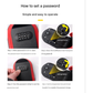 Black 3PCS Wall Mount Plastic Combination Key Lock Box - Secure Key Safe Storage Box