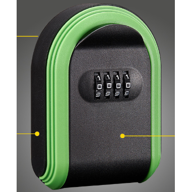Green 3PCS Wall Mount Plastic Combination Key Lock Box - Secure Key Safe Storage Box