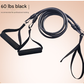 Black Handle Model [Training Strength] [60lbs] Swim Resistance Band Trainer - Dry-Land Arm Strength & Stroke Exercise Cords