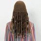 Black Boho Hand-Crocheted Tassel Sun Hat - Lightweight Breathable Beach Cap (Fits 55-60cm)