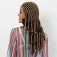 Coffee Boho Hand-Crocheted Tassel Sun Hat - Lightweight Breathable Beach Cap (Fits 55-60cm)