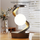 White Modern Levitating LED Desk Lamp  - Spiral Design Atmosphere Light