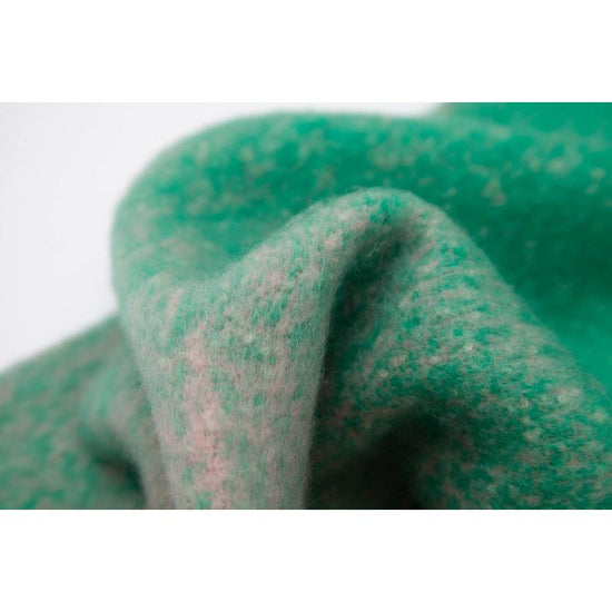 Blue-orange Plush Gradient Winter Scarf Shawl - Thick Textured Circle Yarn with Chunky Tassels - 185cm x 40cm