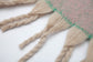 Orange Plush Gradient Winter Scarf Shawl - Thick Textured Circle Yarn with Chunky Tassels - 185cm x 40cm