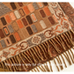 Khaki Bohemian Paisley Print Scarf - Large Lightweight Shawl Wrap - 200cm x 65cm