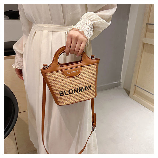 Small and lightweight brown BLONMAY bucket bag, perfect for everyday use