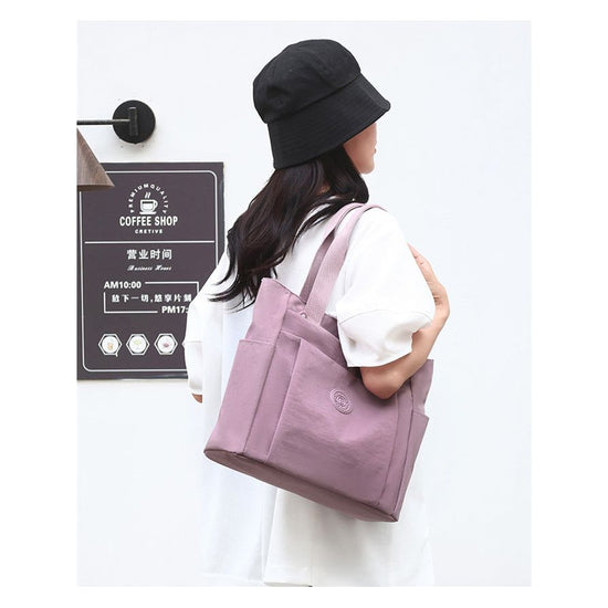 Modern Light purple Shoulder Bag with Multiple Pockets - Perfect for Work