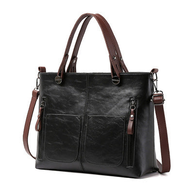 Versatile BLACK Tote with Detachable Strap - Ideal for Travel
