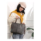 Versatile Gery Tote with Detachable Strap - Ideal for Travel