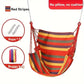 Colorful Striped Hammock Chair with Ropes and Storage Bag - Red Stripes